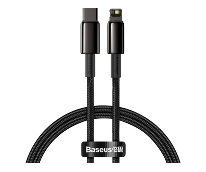 Kabel Baseus Kabel CATLWJ-01 Lightning - USB-C PD 20W 480Mb/s 1m - czarny